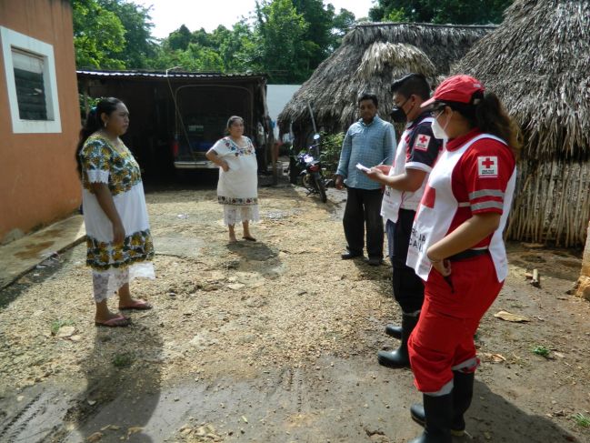 Tras 'Grace', Cruz Roja Mexicana lleva apoyo al sur de Yucatán 